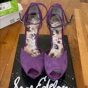 Sam Edelman Marina Heel, PurpleSuede, 8, mint cond